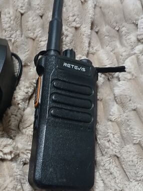 Black Portable Two-Way Radio Handheld Transceiver And Charging Ports 2